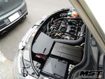 MST cold air intake with heat shield and red cone filter fitted in an EA113 2.0 TFSI engine bay - MST Performance Thumbnail