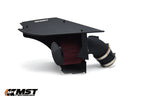 MST BMW 540i intake pipe with silicone hose and clamps, rear angle - MST Performance Thumbnail