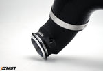 MST 3in aluminium turbo inlet elbow joined to the silicone pipe, close-up - MST Performance Thumbnail