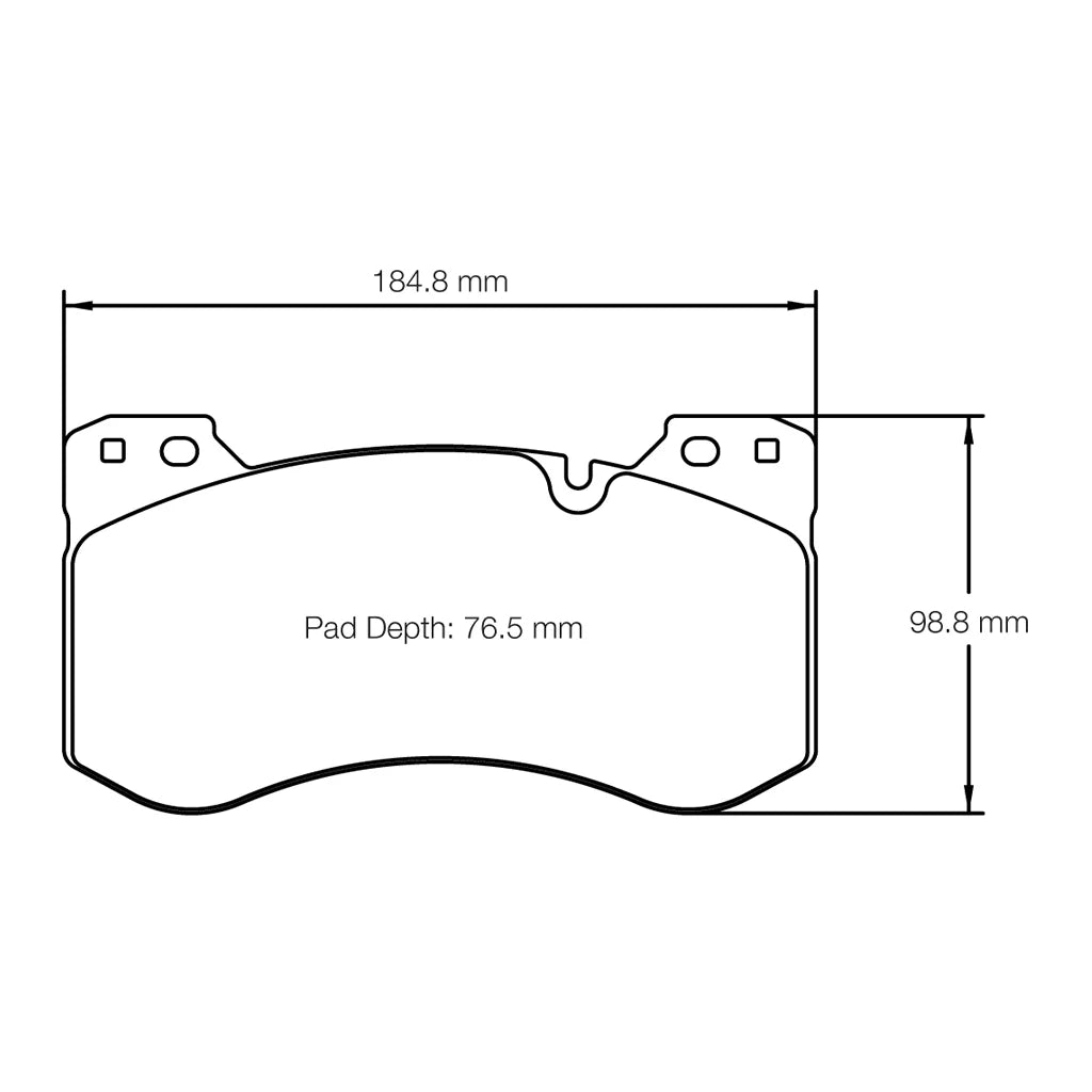 Pad Shape for Project Mu Front Brake Pads – BMW M2 G87 / M3 G80 / M4 G82, G83