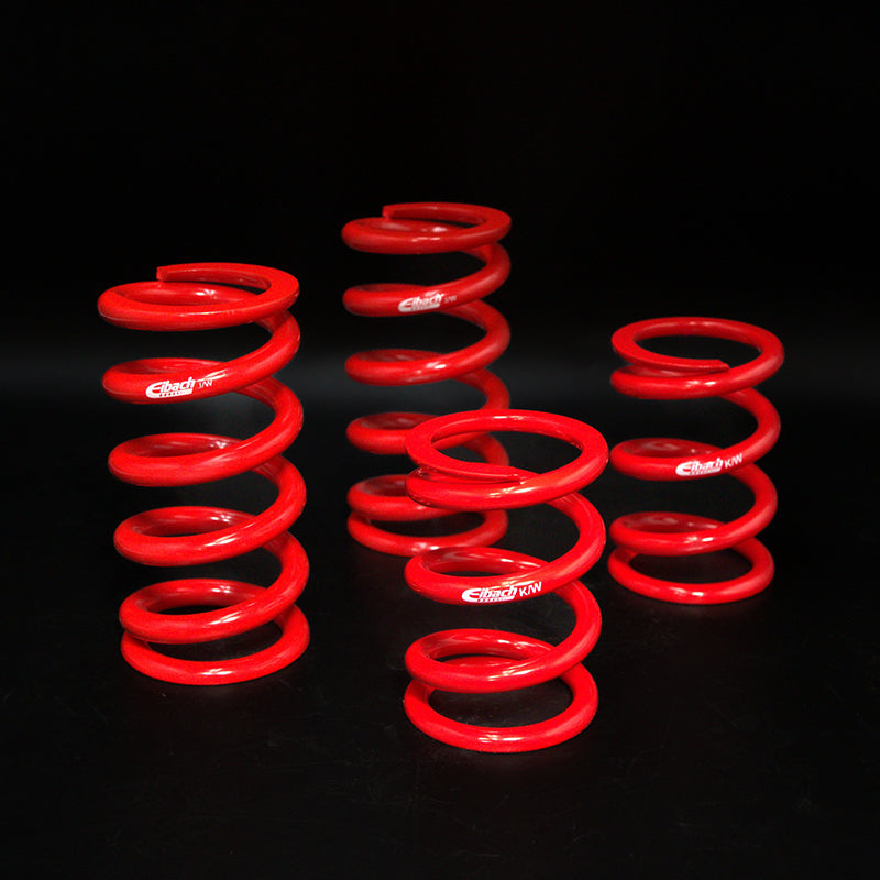 Suspension Secrets uprated spring package, four red Eibach main springs on black