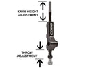 COBB 5-speed double adjustable short throw shifter – knob height and throw adjustment diagram - Cobb Tuning Thumbnail