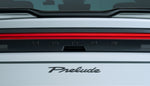 Berlina Black Honda emblem fitted to the rear of a white Honda Prelude BF1 - Honda - Genuine Thumbnail