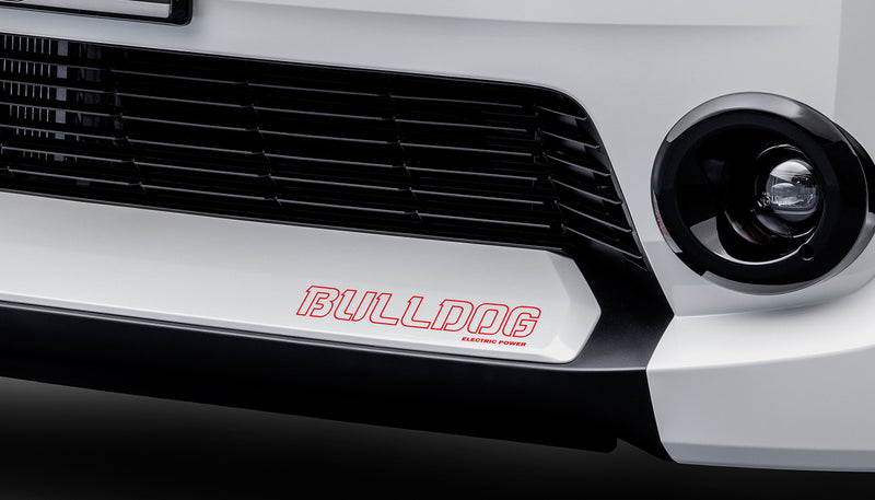 Honda Access BULLDOG decal on the front bumper of the Honda Super-ONE - Honda - Genuine