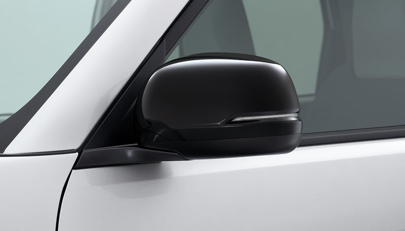 Honda Access Crystal Black Pearl door mirror cover on the Honda Super-ONE - Honda - Genuine