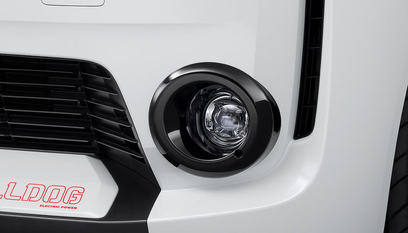 Honda Access fog light garnish in Berlina Black on the Honda Super-ONE front bumper - Honda - Genuine