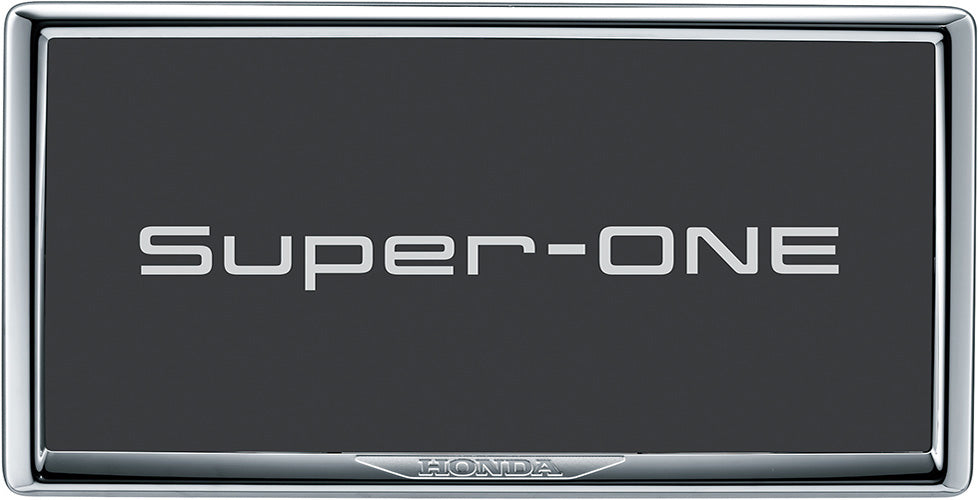 Honda Access chrome licence frame for the Honda Super-ONE