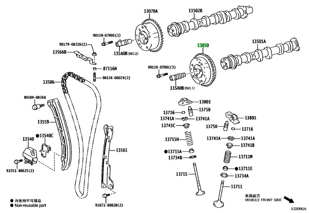 Toyota Genuine Camshaft Timing Cam Gear - GR Yaris (GXPA16) / GR Corolla (GZEA14H) - G16E-GTS