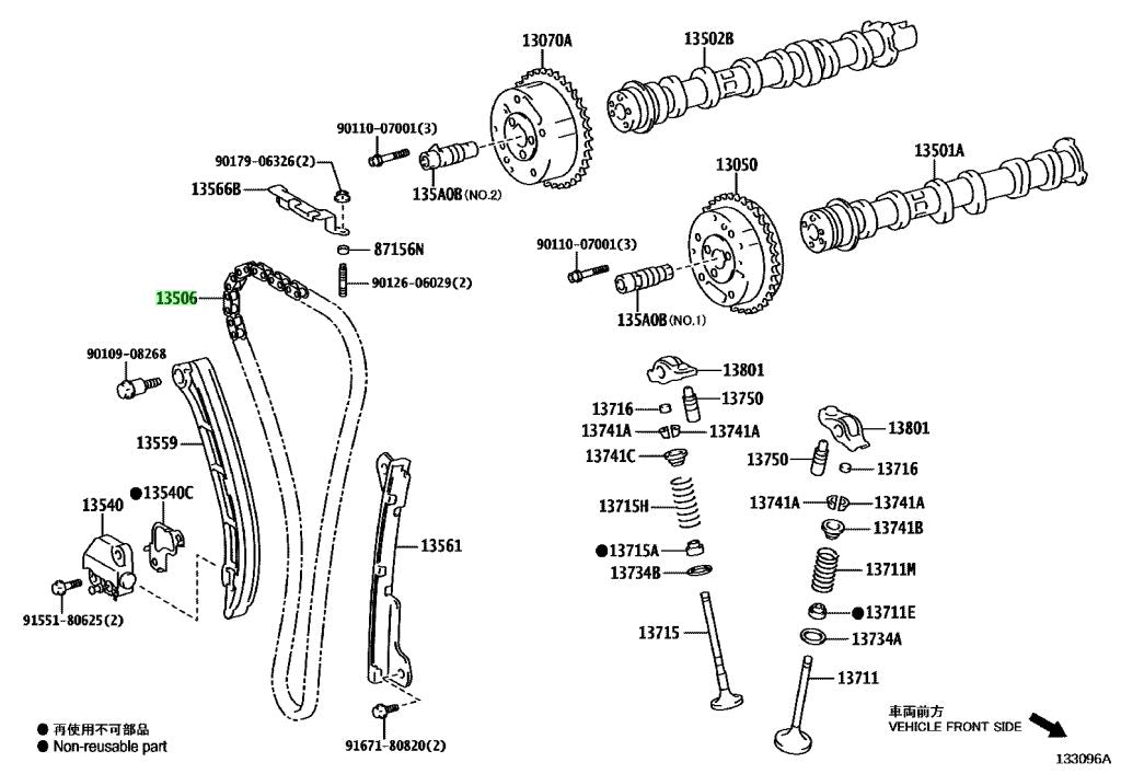 Toyota Genuine Timing Chain Sub Assembly - GR Yaris (GXPA16) / GR Corolla (GZEA14H) - G16E-GTS