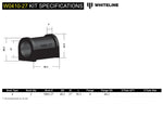 Whiteline W0410-27 kit specification drawing with bush dimensions - Whiteline Thumbnail